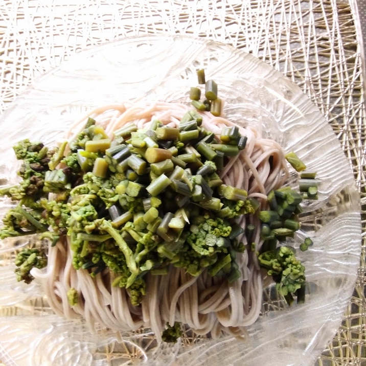 蕨☆わらびのせ冷たい蕎麦